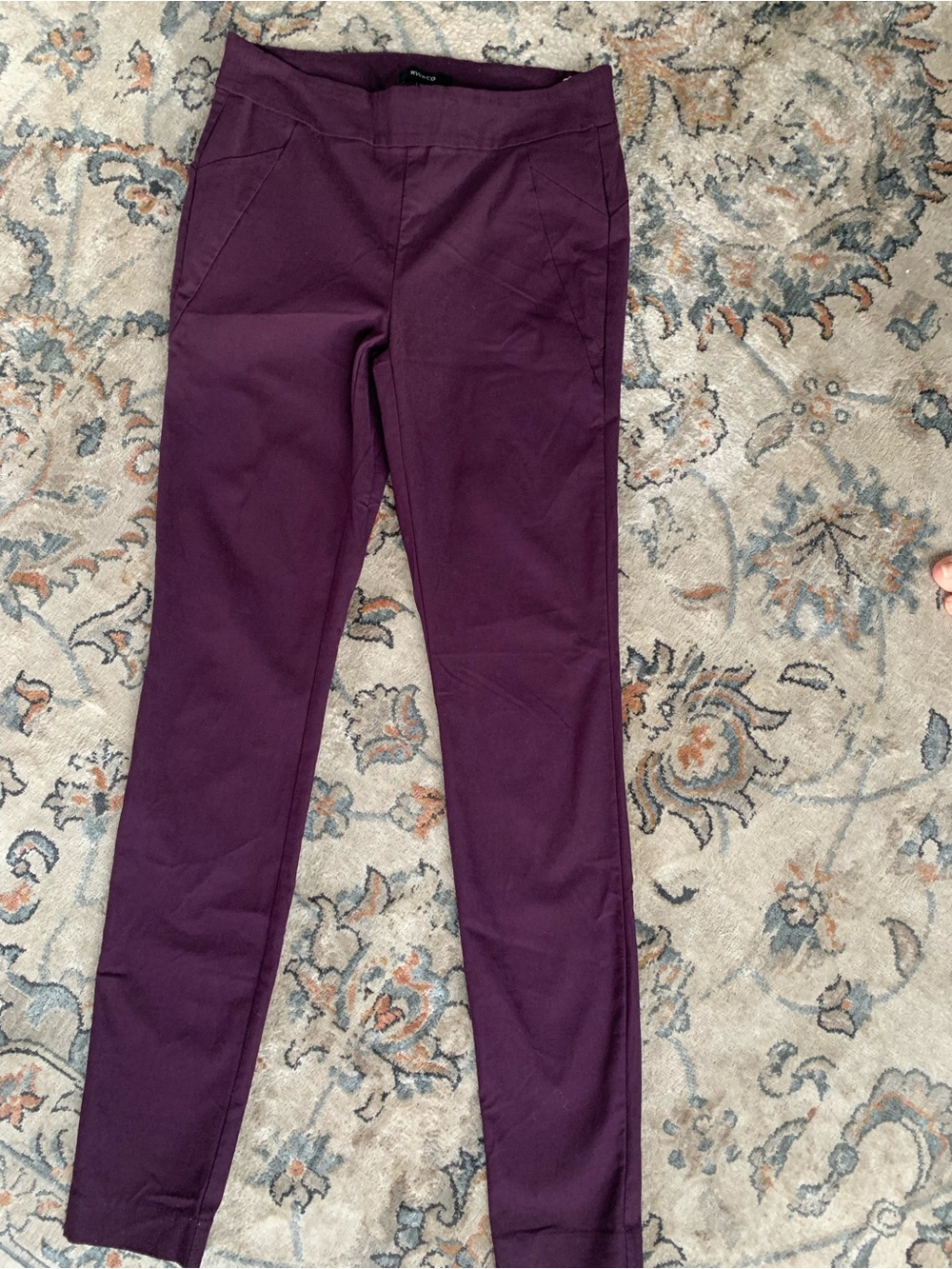 RW&CO. Slim Ponte Pants in Plum